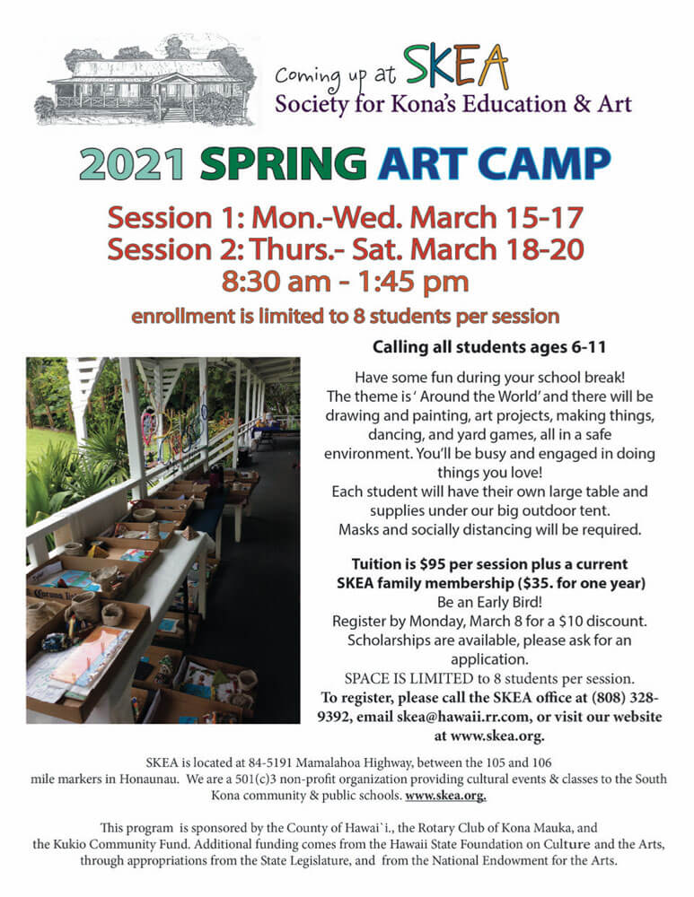 Spring Art Camp flyer